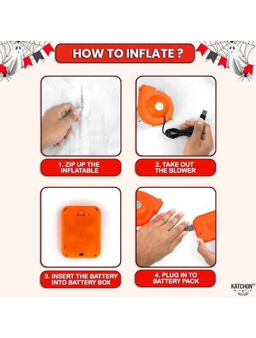 KatchOn, Halloween Inflatable Astronaut Costume - Medium, 47 Inch | Blow Up Astronaut Costume Kids for Halloween Party | NASA Astronaut Costume for Kids | Spooky Kids Spa