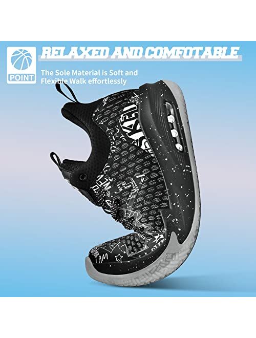 ASHION Boys Girls Shoes Sneakers Kids Shoes Boy's Running Shoes for Kids Basketball Shoes Tennis Shoes Non-Slip Sneakers