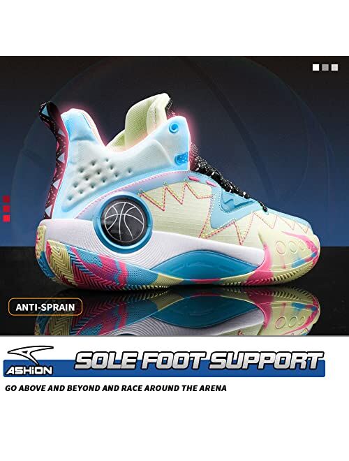 ASHION Men's Shoes Fashion Sneakers Breathable Running Shoes Mens Arch Support Basketball Shoes Non Slip Sport Shoes