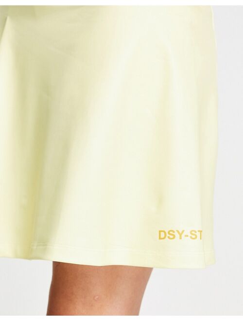 Daisy Street Active tennis skirt in lemon