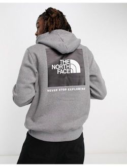 Box NSE back print hoodie in gray