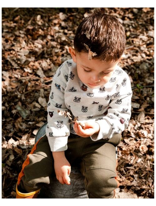 DEUX PAR DEUX Boy Fleece Sweatpants Grape Leaf - Toddler|Child