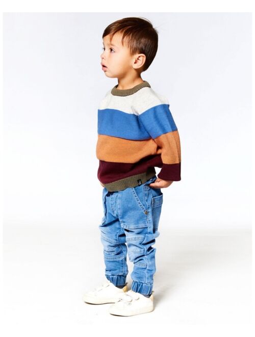 DEUX PAR DEUX Boy French Terry Denim Jogger Pants Light Blue - Toddler|Child
