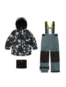 Boy Two Piece Snowsuit Pine Green With Big Dipper Print - Child
