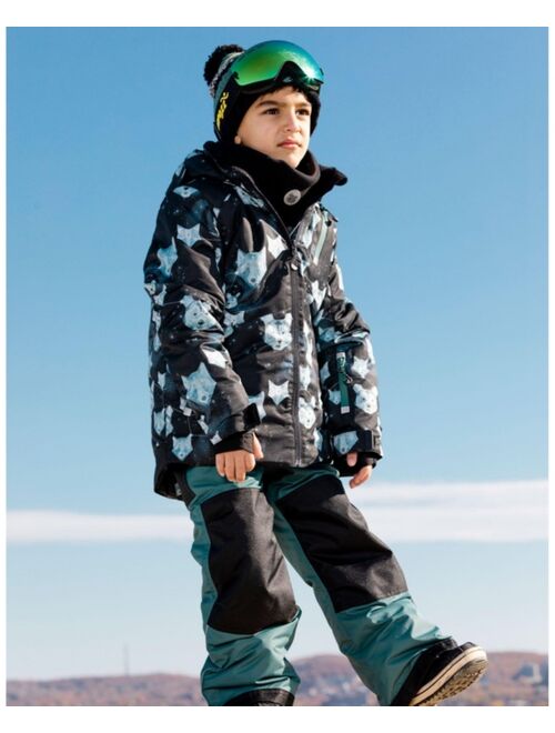 DEUX PAR DEUX Boy Two Piece Snowsuit Pine Green With Big Dipper Print - Child