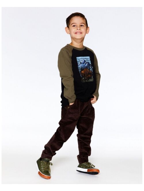 DEUX PAR DEUX Boy Stretch Corduroy Jogger Pants Chocolate - Toddler|Child