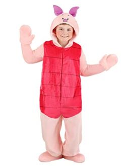 Deluxe Kid's Piglet Costume from Disney's Winnie the Pooh, Hooded Onesie Outfit for Boys and Girls