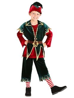 Boy's Deluxe Holiday Elf Costume