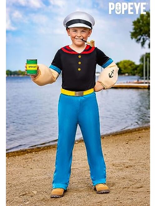 FUN Costumes Boys Deluxe Popeye the Sailor Man Costume with Hat and pipe, Halloween Outfit for Kids