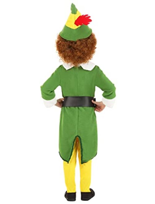 Fun Costumes Toddler Buddy The Elf Costume, Green Elf Suit with Hat for Christmas Dress-Up, Holiday Parties, Plays & Cosplay