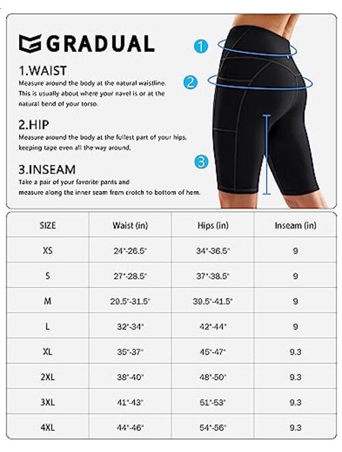 G Gradual Women's 9" High Waisted Swim Board Shorts Tummy Control Swimsuit Bottoms for Women with Liner Pockets