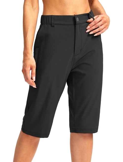 G Gradual Women's Long Hiking Cargo Shorts 13" Knee Length Lightweight Quick Dry Bermuda Shorts for Women with 5 Pockets