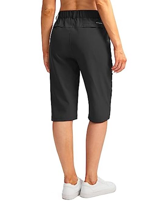 G Gradual Women's Long Hiking Cargo Shorts 13" Knee Length Lightweight Quick Dry Bermuda Shorts for Women with 5 Pockets