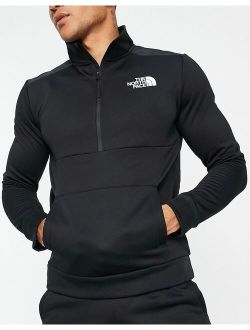 Training Mountain Athletics 1/4 zip sweatshirt in black