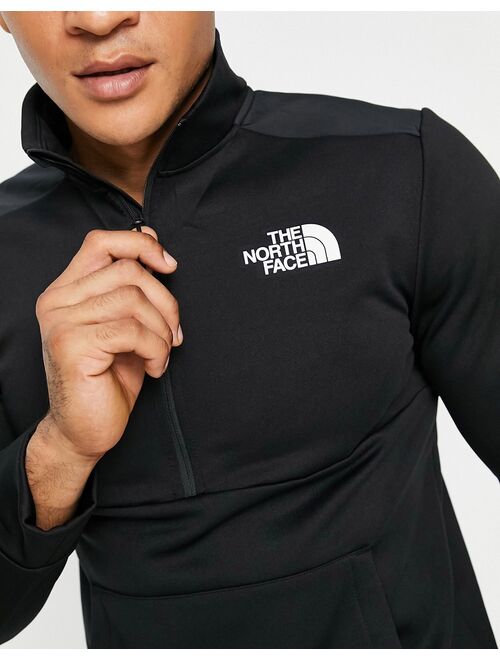 The North Face Training Mountain Athletics 1/4 zip sweatshirt in black