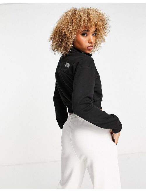 The North Face cropped quarter zip sweatshirt in black - Exclusive to ASOS