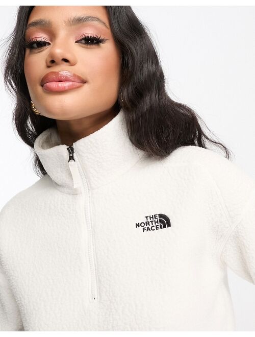 The North Face High Pile cropped fleece in off white Exclusive at ASOS