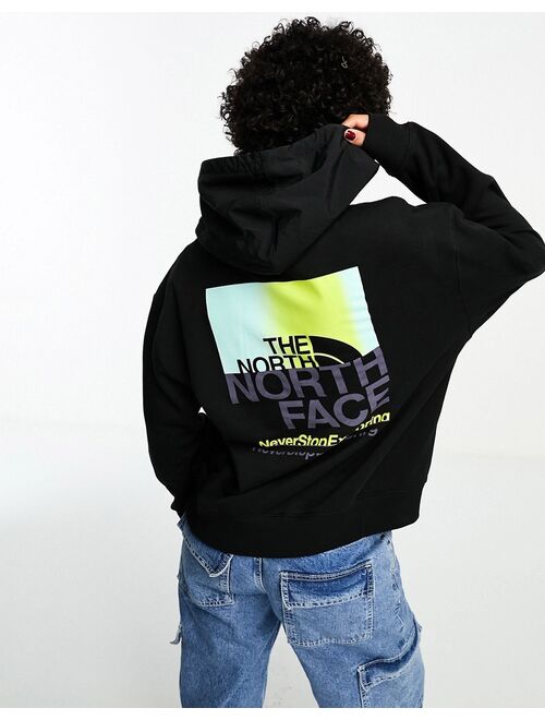 The North Face Coordinates back print hoodie in black