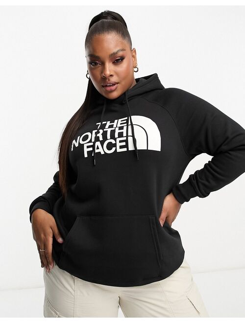 The North Face Plus Half Dome front chest logo hoodie in black and white