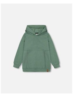 Boy Brushed Jersey Hooded Top Ivy Green - Toddler|Child