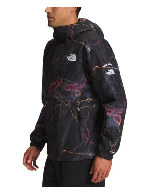 The North Face Men's TNF Relaxed-Fit Abstract-Print Packable Waterproof Jacket