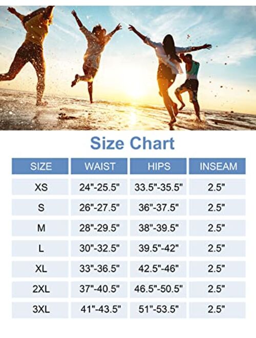G Gradual Women's 3" High Waisted Swim Board Shorts with Pockets UPF 50+ Quick Dry Beach Bathing Shorts for Women with Liner