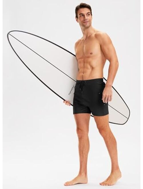 G Gradual Men's Swimsuit Trunks with Zipper Pockets Quick Dry Swimwear Bathing Suit Swim Briefs Board Shorts for Men