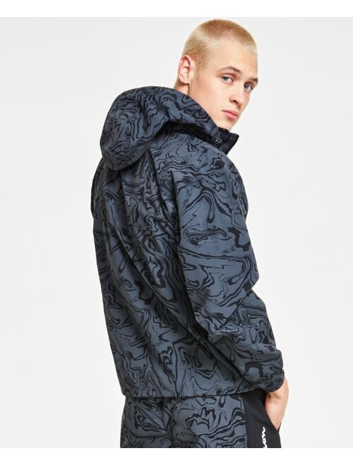 CHAMPION Men's Standard-Fit Logo-Print Water-Resistant Ripstop Anorak