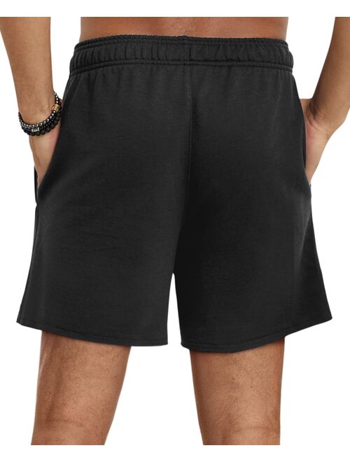 CHAMPION Men's Powerblend Standard-Fit Logo-Print 7" Fleece Shorts
