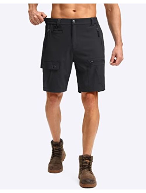 G Gradual Men's Hiking Cargo Shorts with Zipper Pockets Lightweight Stretch Outdoor Tactical Shorts for Men Golf Fishing