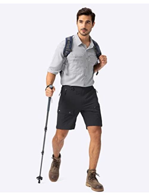 G Gradual Men's Hiking Cargo Shorts with Zipper Pockets Lightweight Stretch Outdoor Tactical Shorts for Men Golf Fishing