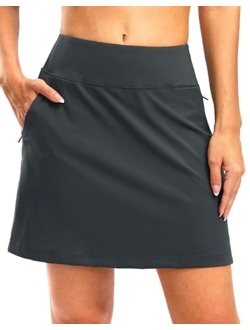 Golf Skorts Skirts for Women with Zipper Pockets High Waisted Tennis Skirt Athletic Skort for Women Running Workout