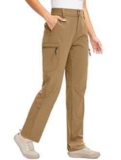 Women's Hiking Pants with Zipper Pockets Convertible Lightweight Quick Dry Stretch Cargo Camping Pants