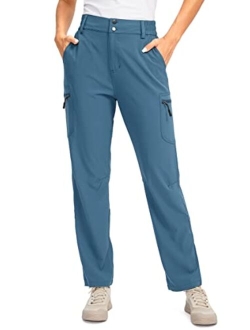 Women's Hiking Pants with Zipper Pockets Convertible Lightweight Quick Dry Stretch Cargo Camping Pants