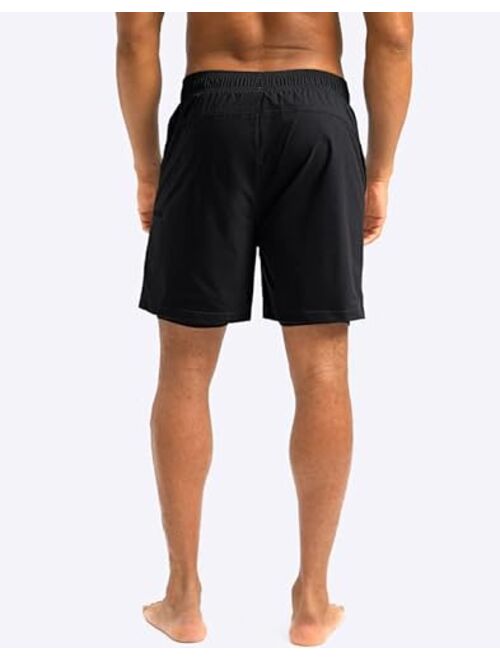 G Gradual Mens Swim Trunks with Compression Liner 5 inch Inseam Quick Dry Bathing Suits with Zipper Pocket-No Thigh Chafing