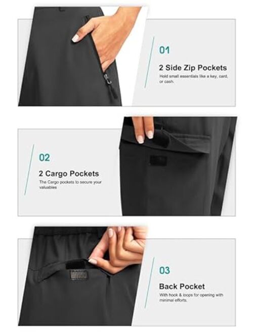 G Gradual Women's 10" Hiking Golf Long Shorts with 5 Pockets Knee Length Lightweight Quick Dry Cargo Bermuda Shorts for Women