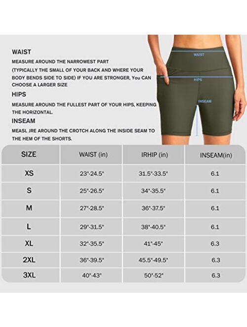 G Gradual Women's 6" High Waisted Swim Board Shorts Tummy Control Quick Dry Bathing Bottoms for Women with Panty Pockets