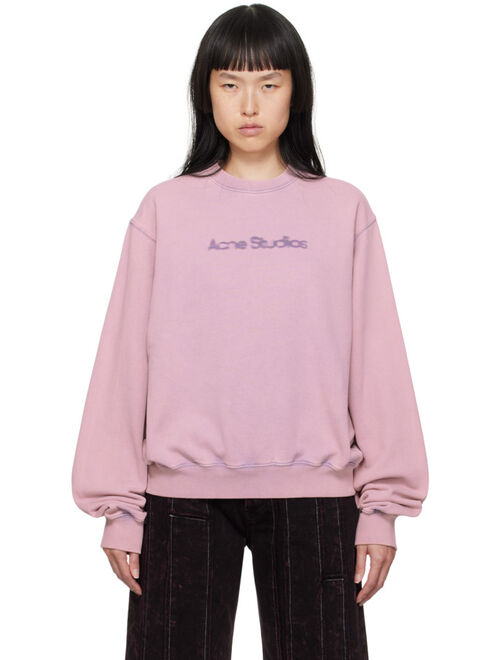 ACNE STUDIOS Pink Blurred Sweatshirt