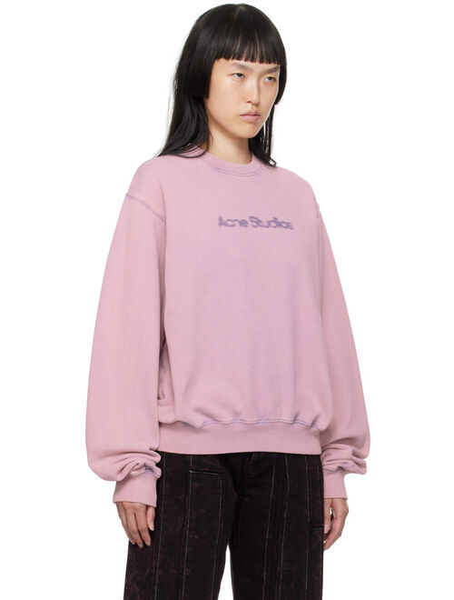 ACNE STUDIOS Pink Blurred Sweatshirt