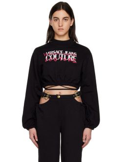 JEANS COUTURE Black Embroidered Sweatshirt