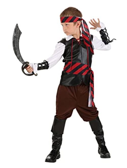 Fun Costumes Kid's Buccaneer Budget Pirate Costume for Boys, For Adventurous Pirate Theme Parties, Cosplay & Halloween