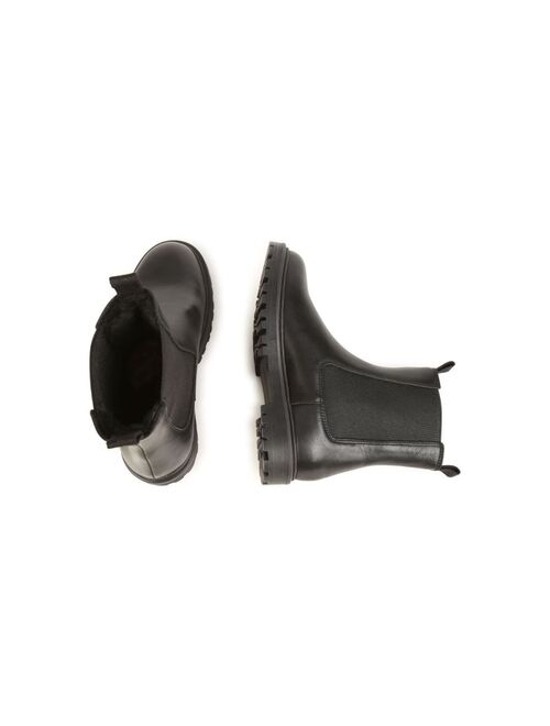 SONIA RYKIEL ENFANT logo-print studded leather Chelsea boots