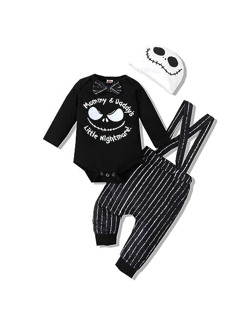 VINUOKER Infant Baby Boy Halloween Clothes Halloween Costumes Gentleman Outfits Set For Baby Toddler Boys