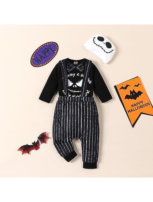 VINUOKER Infant Baby Boy Halloween Clothes Halloween Costumes Gentleman Outfits Set For Baby Toddler Boys