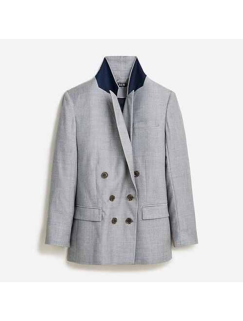 J.Crew Collection relaxed double-breasted blazer in drapey wool blend