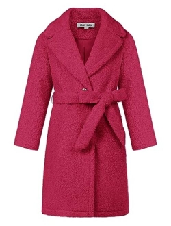 Girls Cute Dress Coat Girls Warm Winter Coat for 5-12Y