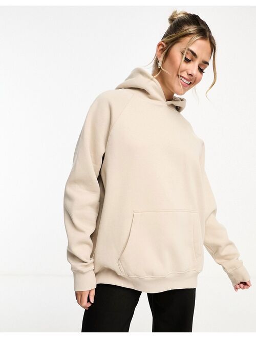 Pull&Bear oversized hoodie in sand