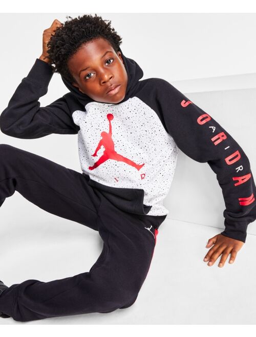 Jordan Big Boys Jumpman Air Speckle Printed Fleece Pullover Hoodie, Created for Macy's