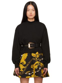 JEANS COUTURE Black Belted Sweatshirt