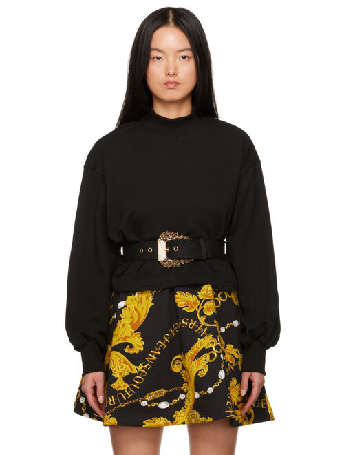 VERSACE JEANS COUTURE Black Belted Sweatshirt